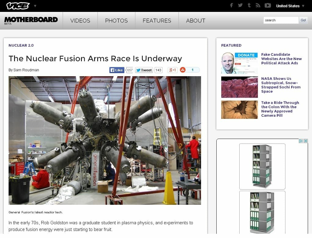 The nuclear fusion arms is underway